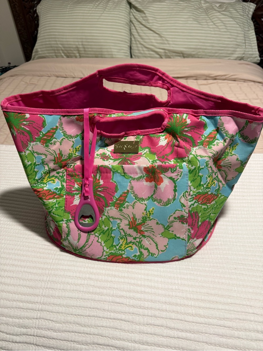 Lilly Pulitzer Pink Floral Tote Bag